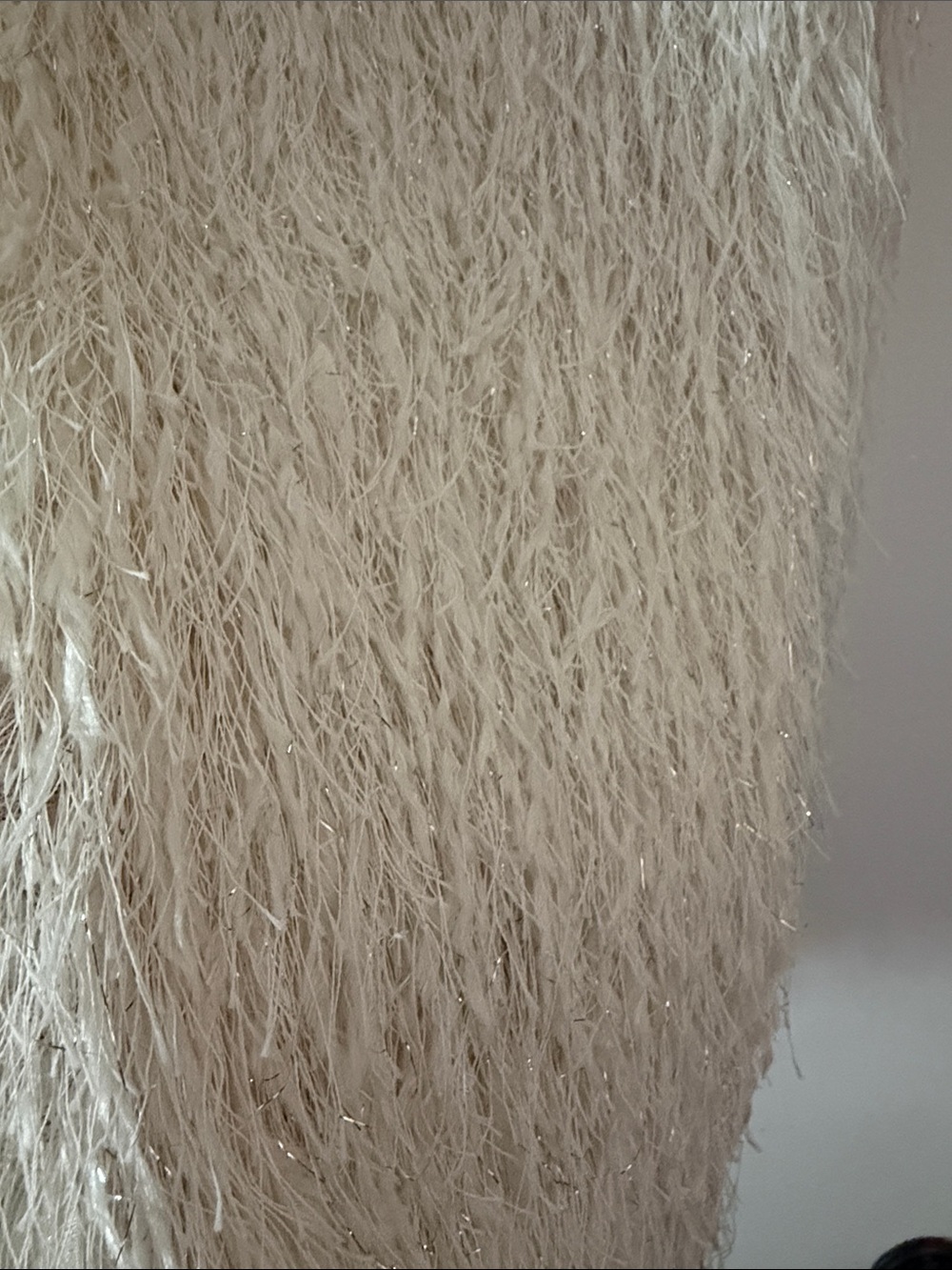 Zara Feather Ivory Spaghetti Strap Mini Dress - Picture 3 of 11